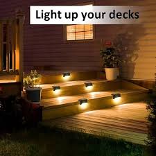 Wireless Solar Deck Lights Outdoor Pack of 4