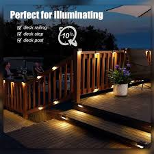 Wireless Solar Deck Lights Outdoor Pack of 4